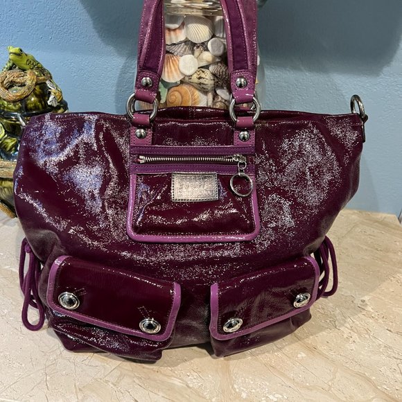 Coach Handbags - FINAL SALE! COACH POPPY PATENT LEATHER PURPLE SATCHEL HOBO